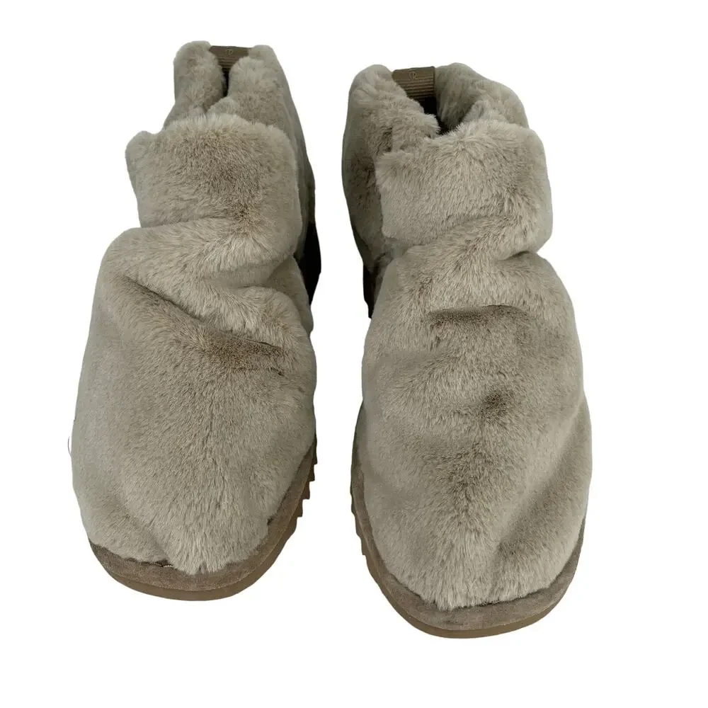 Rag & Bone Faux Fur Eira Ankle Boot Booties Beige Taupe 36